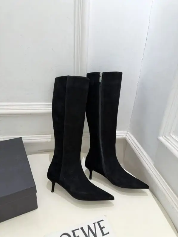 Alaïa Чоботи з гострим носком на невисокому підборах — Фото 4