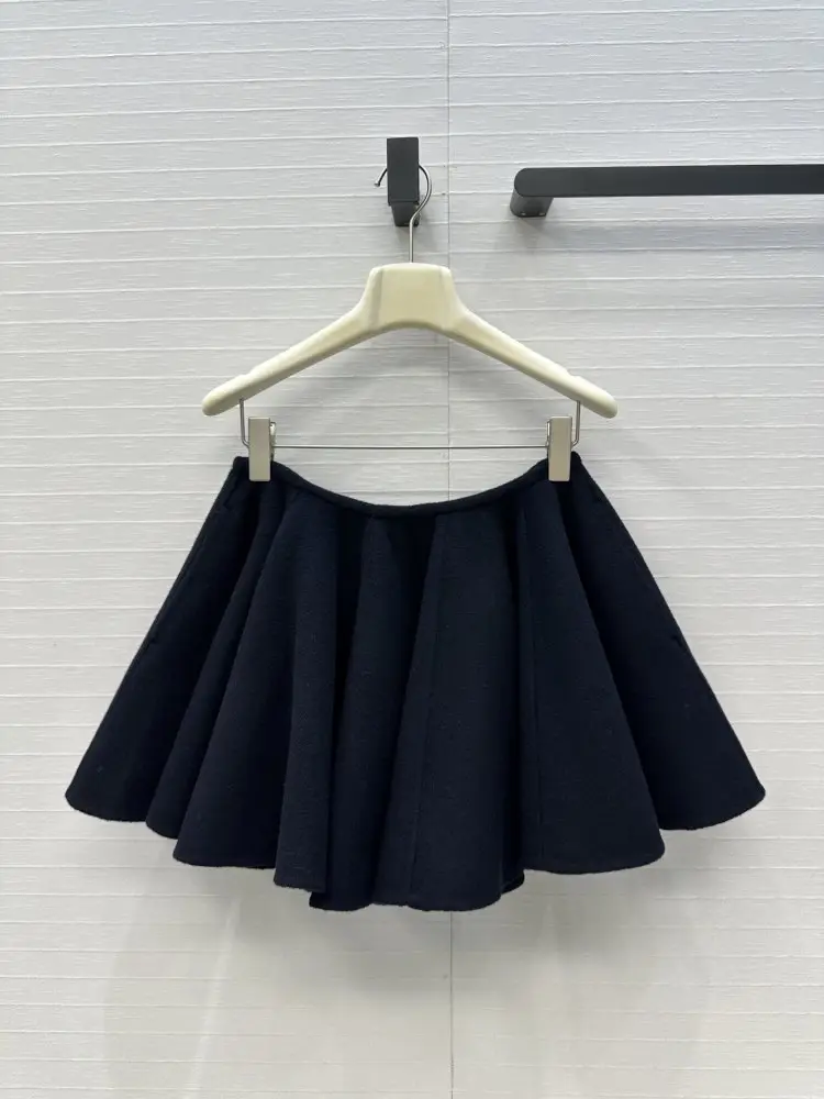 Alaïa — Кашемировая мини-юбка с оборками