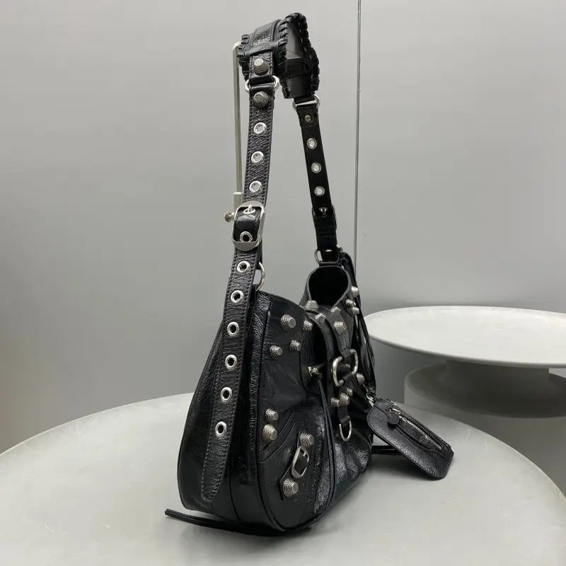 Balenciaga Сумка Le Cagole 37 см в чорної м'якої шкірі — Фото 2