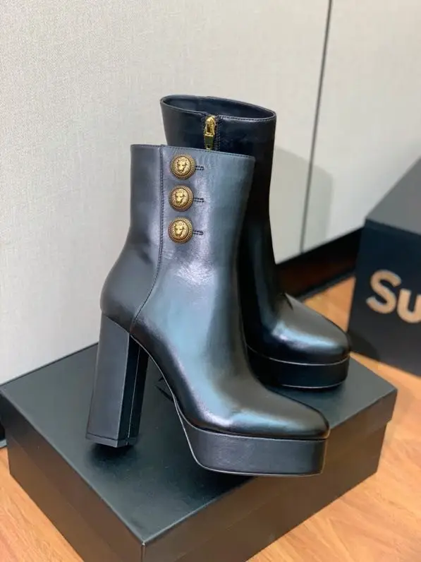 Balmain Ботильоны на платформе и высоком каблуке — Фото 5