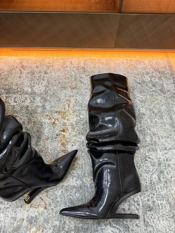 Balmain Boots leather women's on high heel — Photo 4