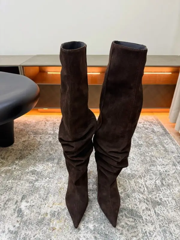 Balmain Boots suede women's on high heel — Photo 2