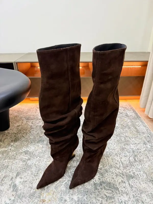 Balmain Boots suede women's on high heel — Photo 3