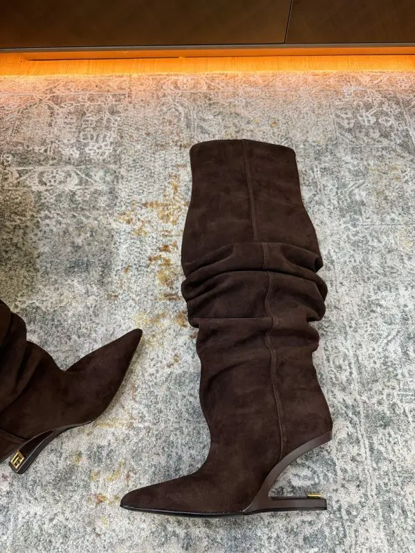 Balmain Boots suede women's on high heel — Photo 4
