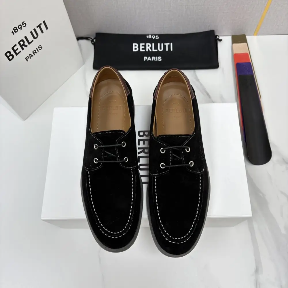 Berluti Лоферы кожаные на шнуровке — Фото 2