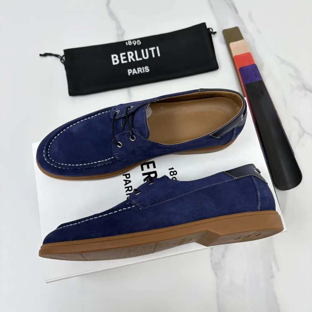 Berluti Лоферы шкіряні на шнурівці — Фото 3