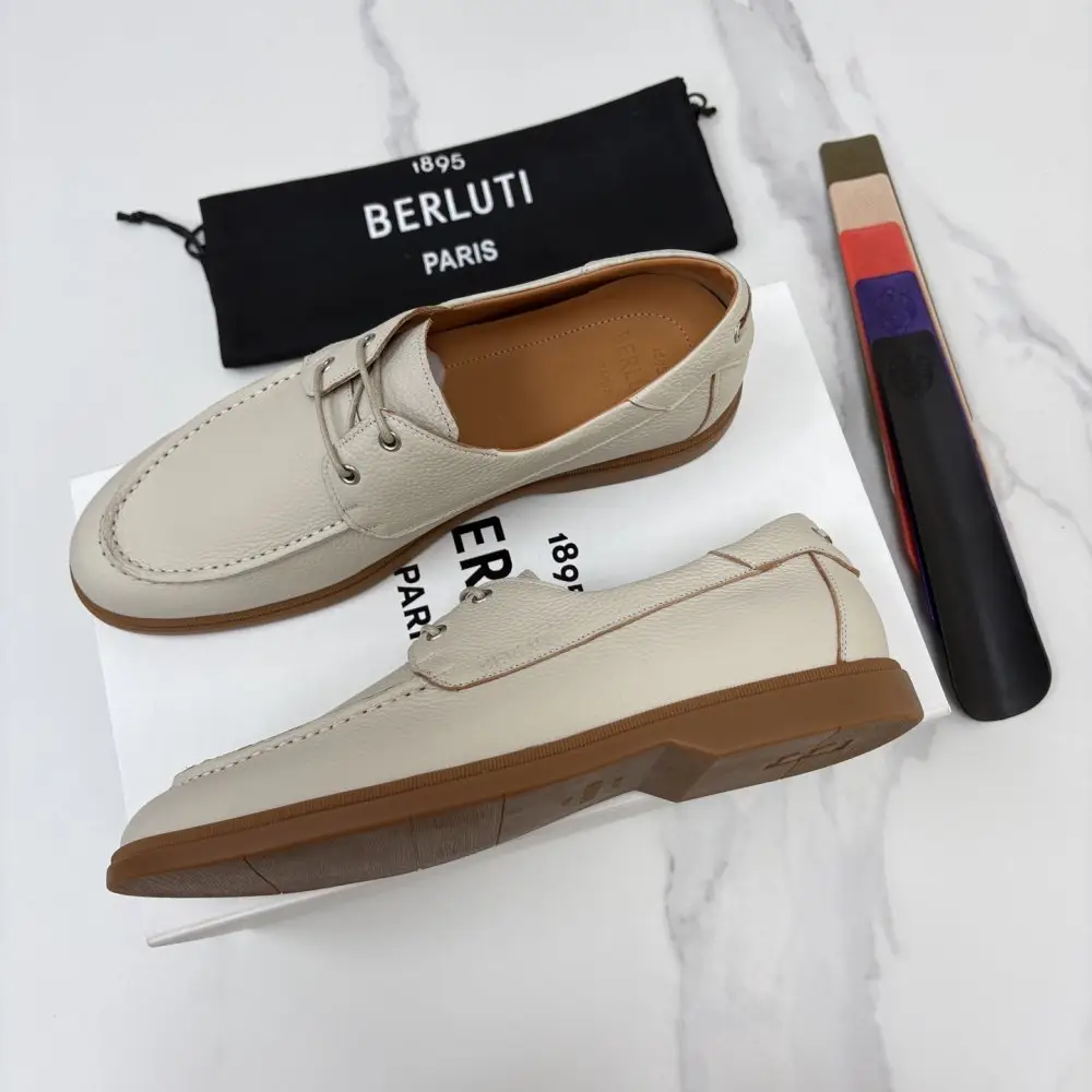 Berluti Лоферы шкіряні на шнурівці — Фото 3