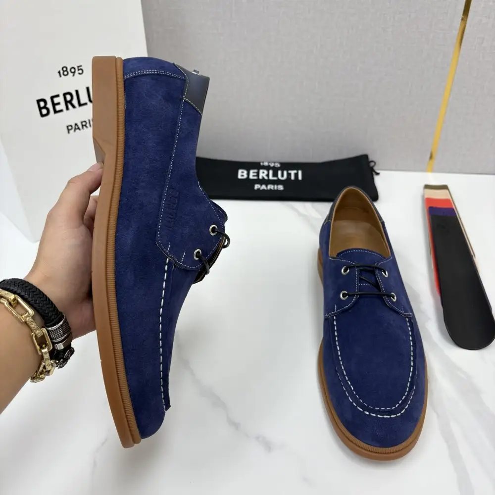 Berluti Лоферы шкіряні на шнурівці — Фото 4