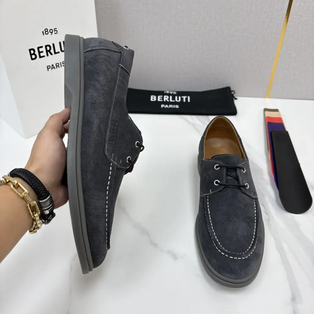 Berluti Лоферы шкіряні на шнурівці — Фото 4