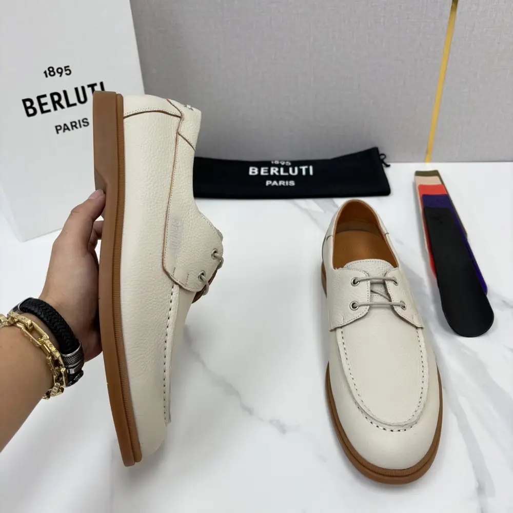 Berluti Лоферы шкіряні на шнурівці — Фото 4