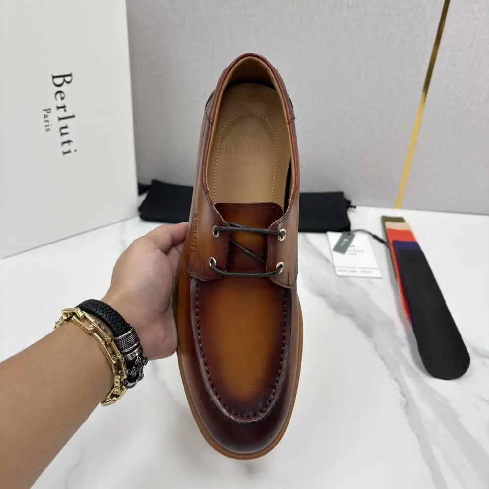 Berluti Лоферы leather on lace — Photo 5