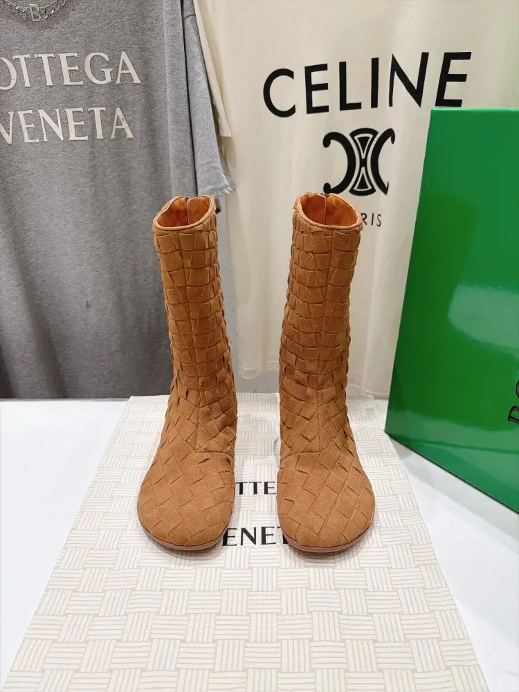 Bottega Veneta Ботильоны BV Atomic на плоской подошве с круглым каблуком — Фото 2