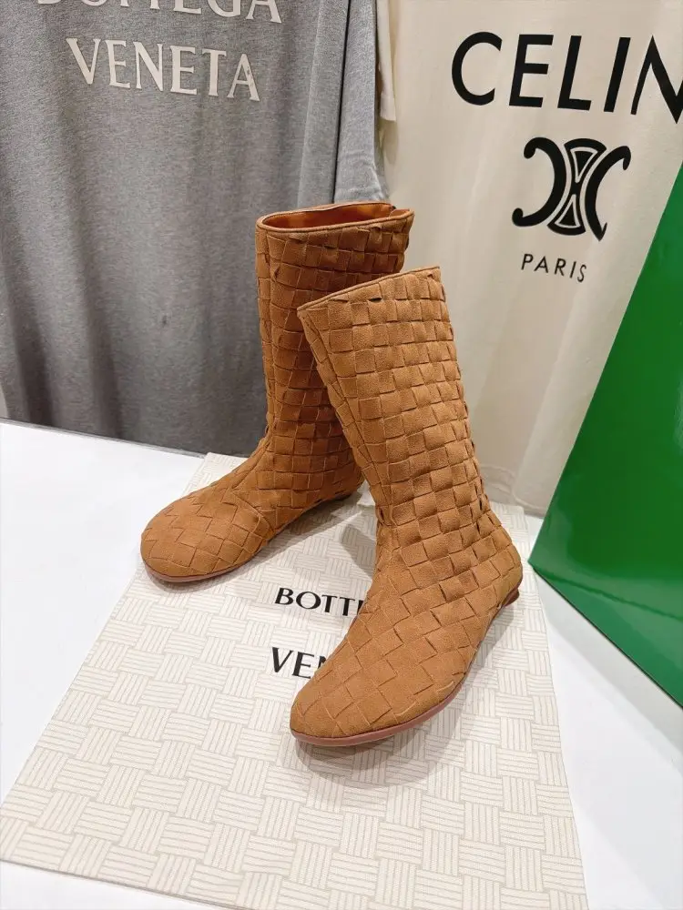 Bottega Veneta Ботильоны BV Atomic на плоской подошве с круглым каблуком — Фото 3