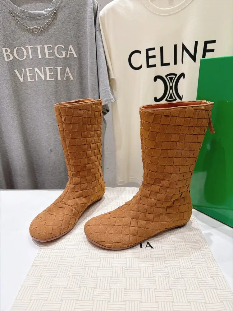 Bottega Veneta Ботильоны BV Atomic на плоской подошве с круглым каблуком — Фото 4