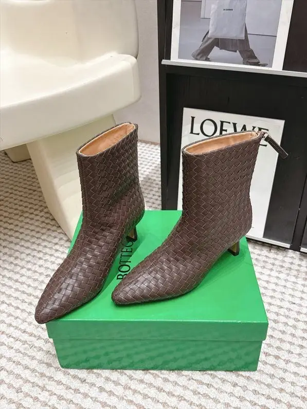 Bottega Veneta Ботильоны кожаные на каблуке — Фото 2