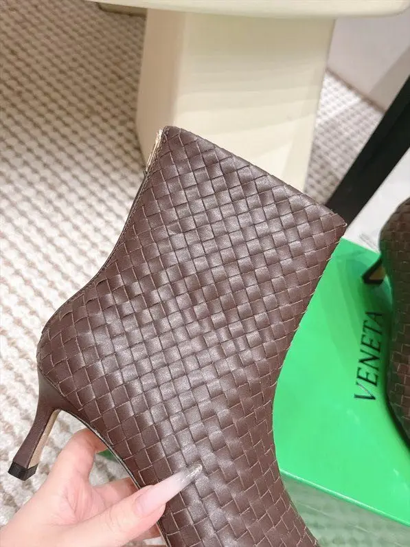 Bottega Veneta Ботильоны кожаные на каблуке — Фото 3