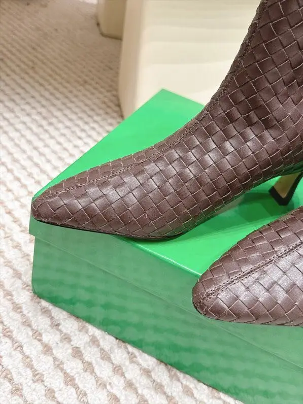 Bottega Veneta Ботильоны кожаные на каблуке — Фото 4