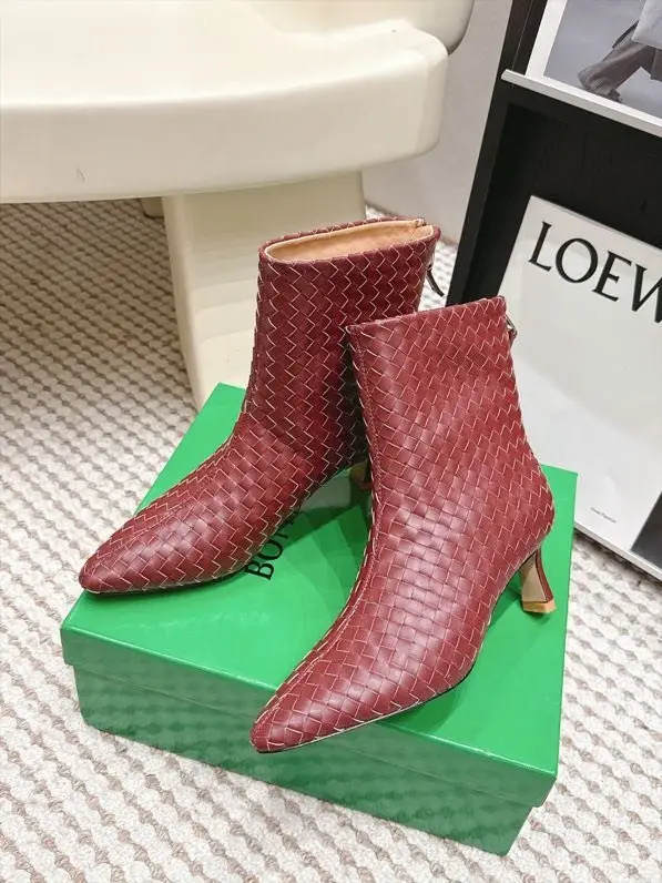 Bottega Veneta Ботильйони шкіряні на підборах — Фото 5