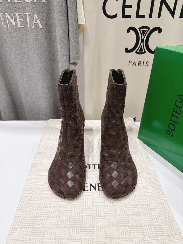 Bottega Veneta Ботильйони на високому підборах BV Atomic з плетених шкіри — Фото 2