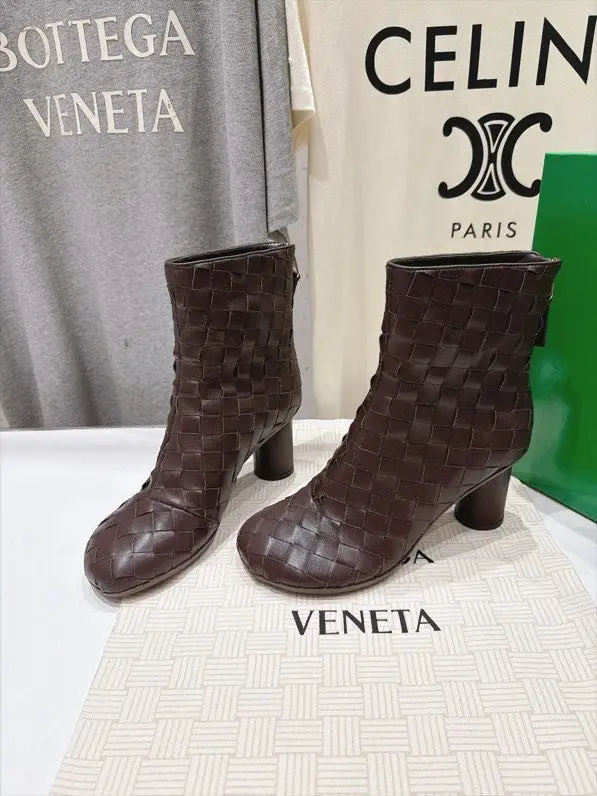 Bottega Veneta Ботильйони на високому підборах BV Atomic з плетених шкіри — Фото 3