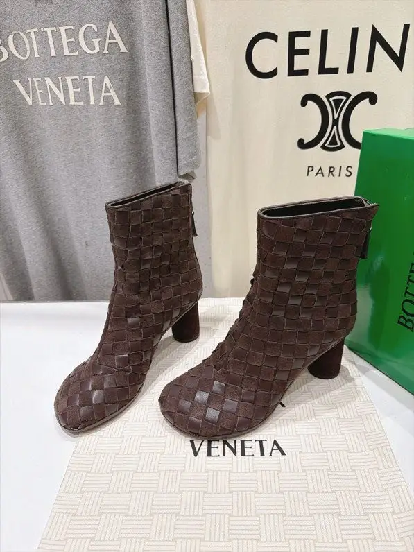 Bottega Veneta Ботильйони на високому підборах BV Atomic з плетених шкіри — Фото 3
