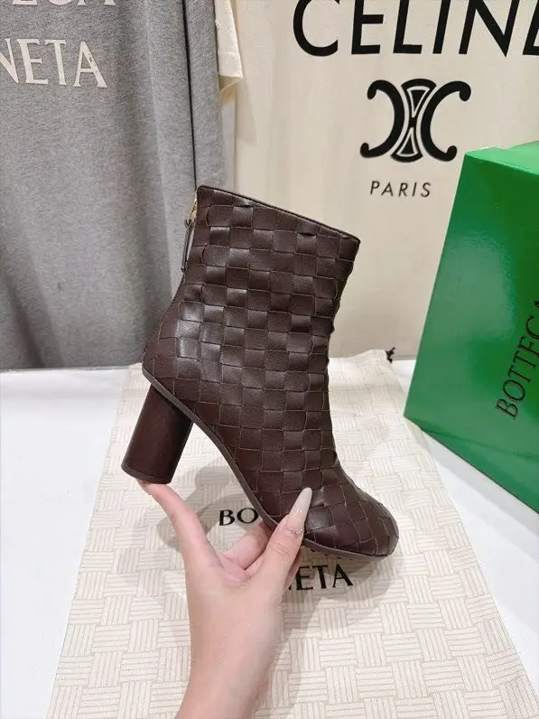 Bottega Veneta Ботильйони на високому підборах BV Atomic з плетених шкіри — Фото 4