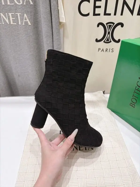 Bottega Veneta Ботильйони на високому підборах BV Atomic з плетених шкіри — Фото 4