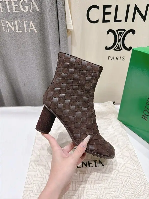 Bottega Veneta Ботильйони на високому підборах BV Atomic з плетених шкіри — Фото 4