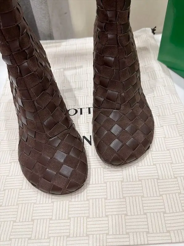 Bottega Veneta Ботильйони на високому підборах BV Atomic з плетених шкіри — Фото 5