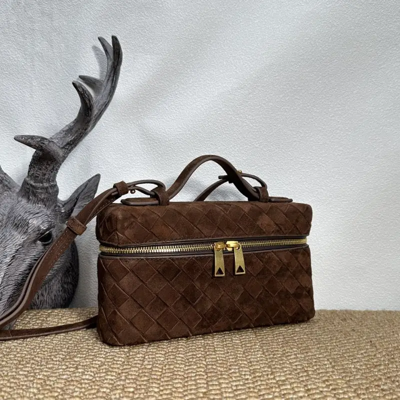 Bottega Veneta Mini-handbag BV Vanity wicker suede 22 cm — Photo 2