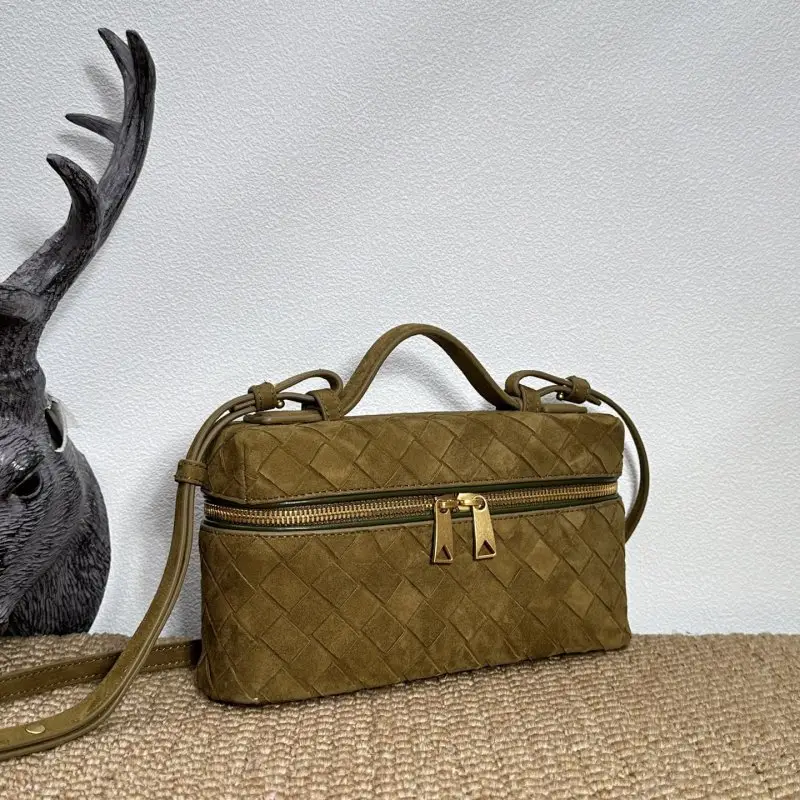 Bottega Veneta Mini-handbag BV Vanity wicker suede 22 cm — Photo 2