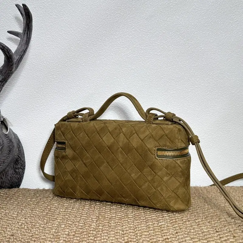 Bottega Veneta Mini-handbag BV Vanity wicker suede 22 cm — Photo 3