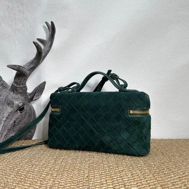 Bottega Veneta Mini-handbag BV Vanity wicker suede 22 cm — Photo 3