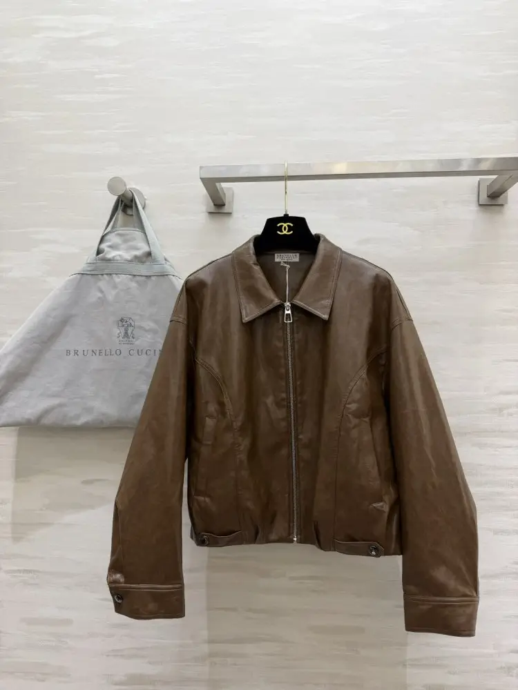 Brunello Cucinelli — Куртка кожаная женская