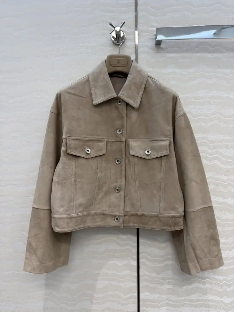 Jacket leather women's
