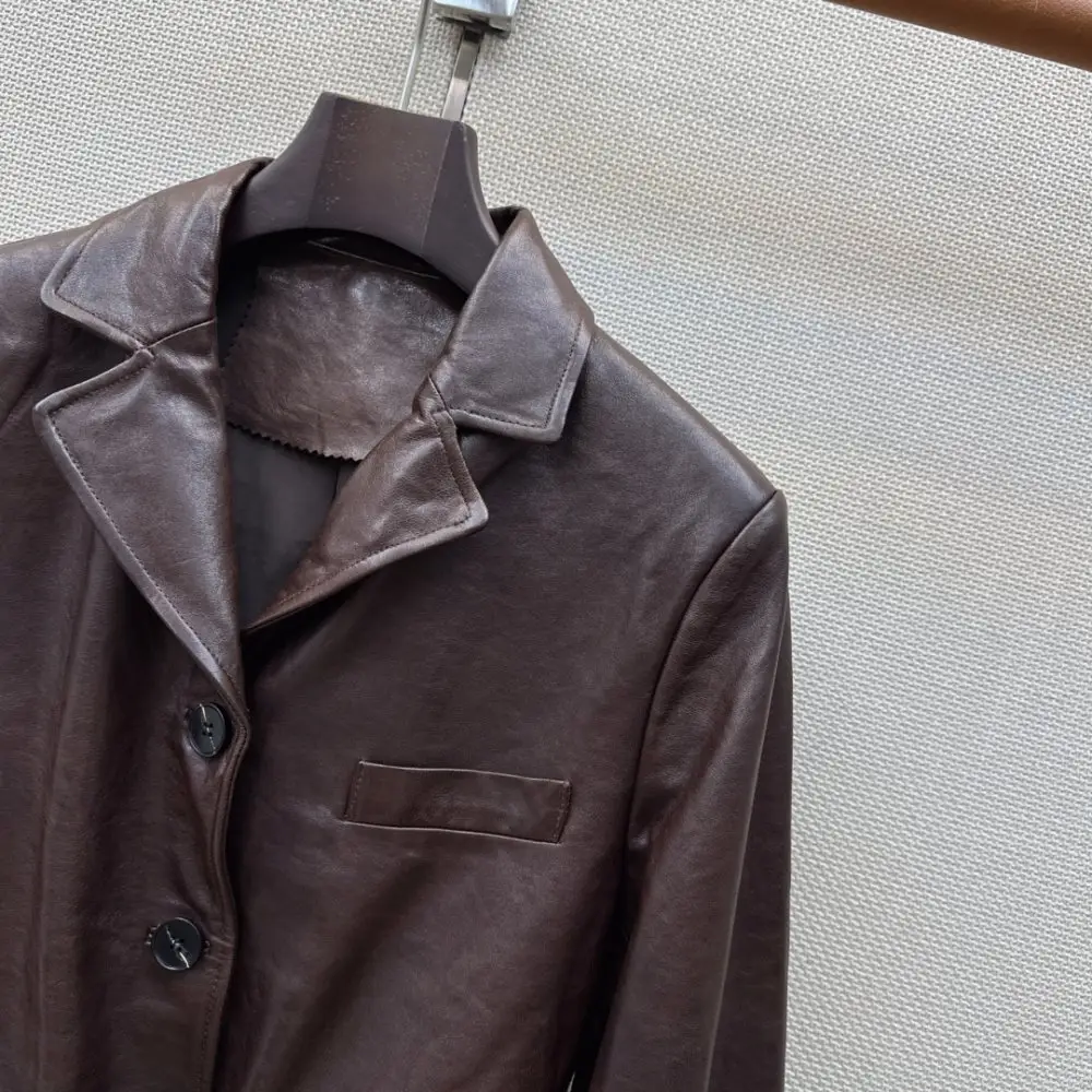 Brunello Cucinelli Куртка кожаная женская — Фото 4