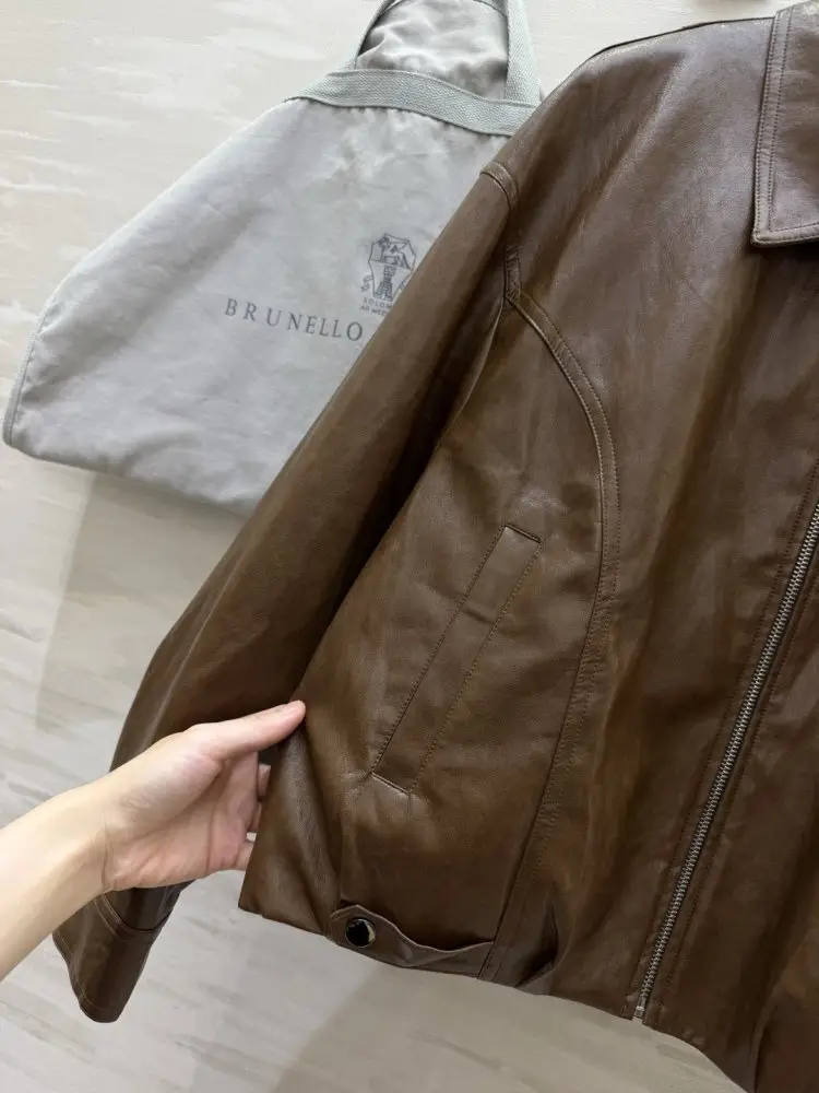 Brunello Cucinelli Jacket leather women's — Photo 5