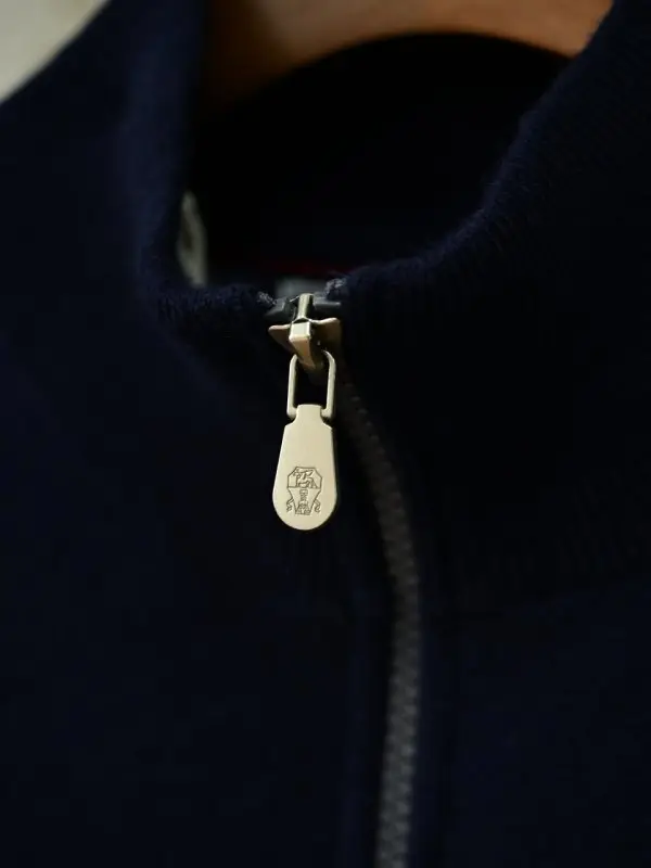 Brunello Cucinelli Мужской кашемировый свитер на молнии — Фото 3