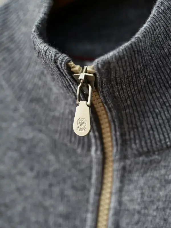 Brunello Cucinelli Мужской кашемировый свитер на молнии — Фото 3