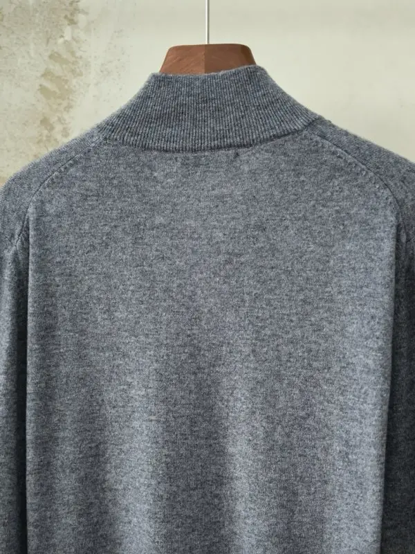 Brunello Cucinelli Мужской кашемировый свитер на молнии — Фото 4
