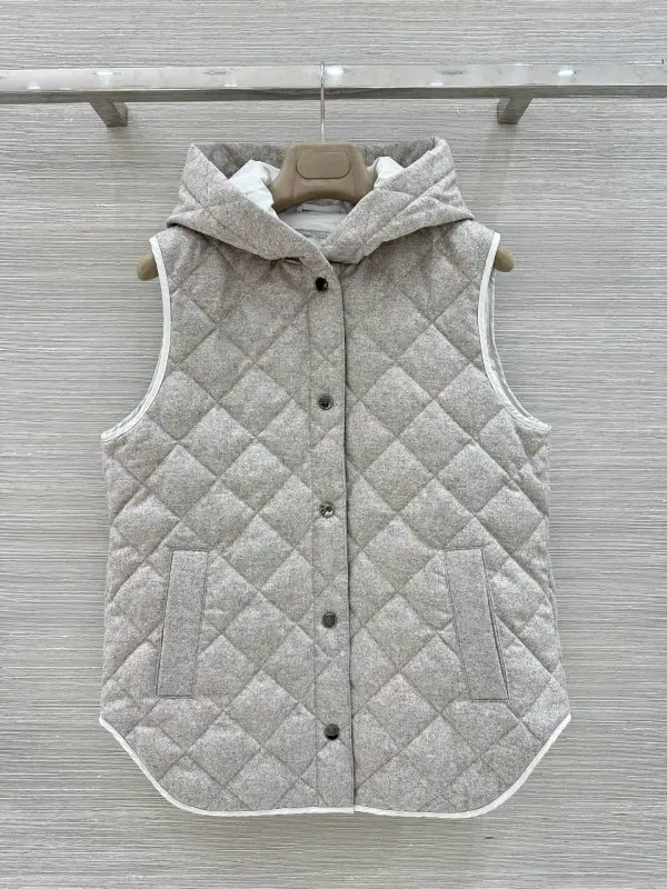 Brunello Cucinelli — Quilted vest on feathers women's