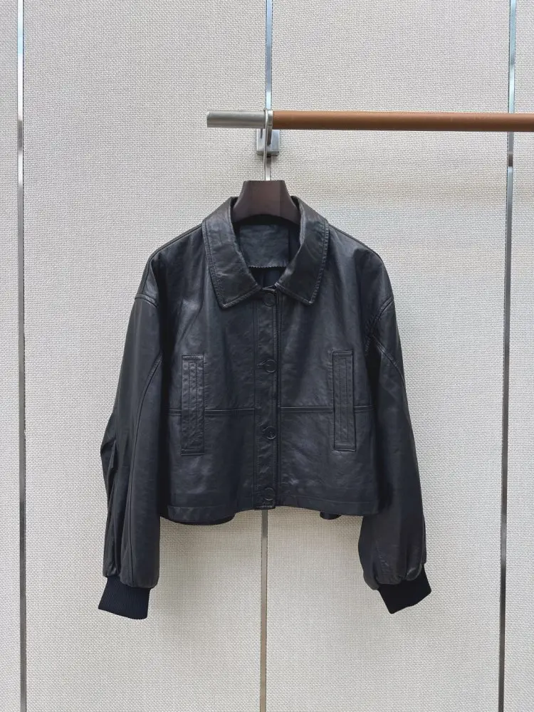 Brunello Cucinelli — Короткая кожаная куртка с воротником