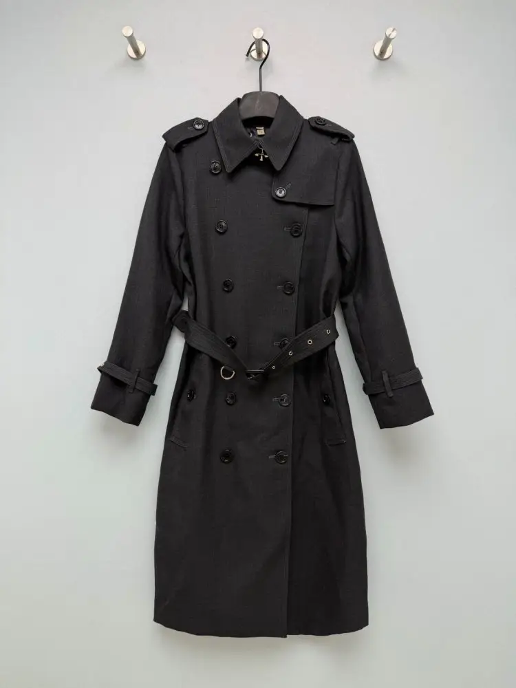 Burberry — Класичний двобортний довгий вовняний тренч