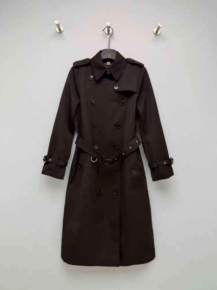 Burberry — Класичний двобортний довгий вовняний тренч