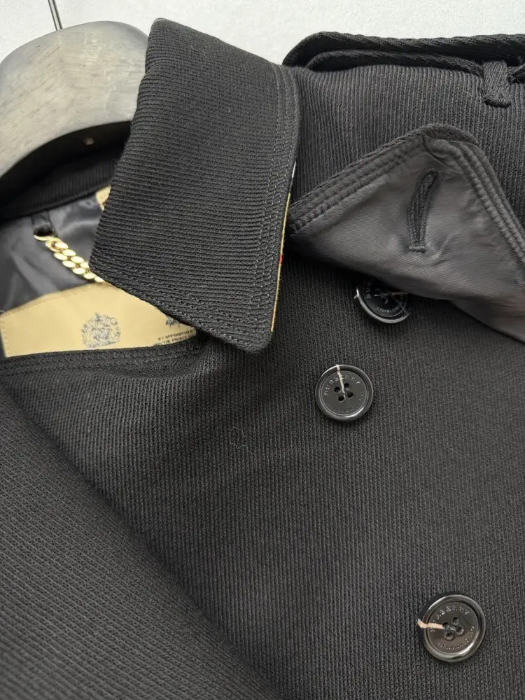 Burberry Классический двубортный длинный шерстяной тренч — Фото 5