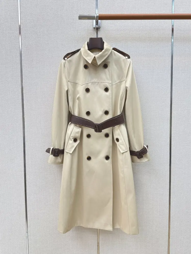 Burberry Двобортний довгий тренч — Фото 1