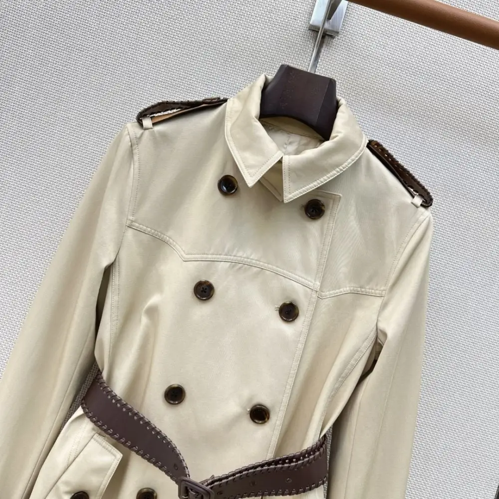 Burberry Двобортний довгий тренч — Фото 3