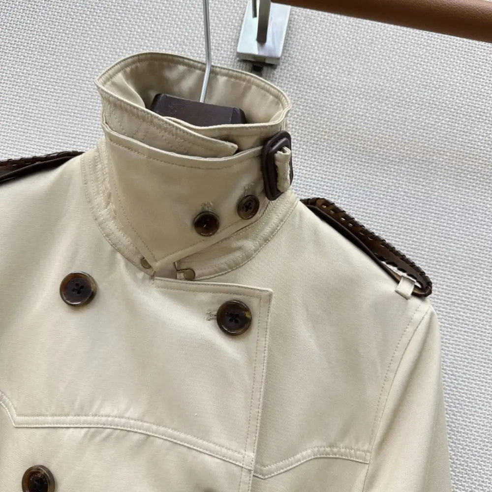 Burberry Двобортний довгий тренч — Фото 4