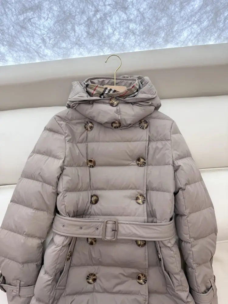 Burberry Двубортная short feather jacket — Photo 5