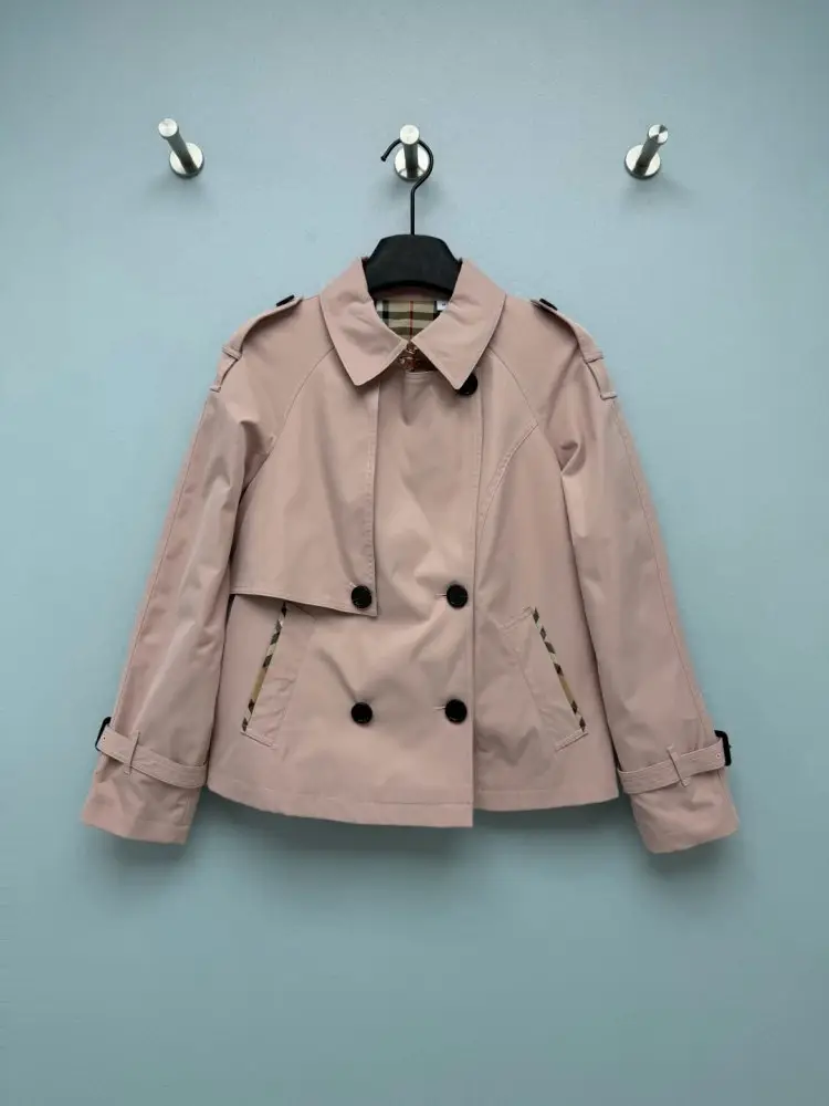 Burberry Короткий двобортний тренч — Фото 1